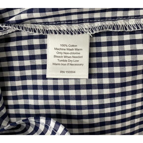Classic Prep Girls 4T Navy Blue/White Gingham Westy Button Front Shirt NWT CPC - Picture 6 of 6